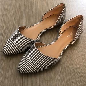 Striped Pointed Flats